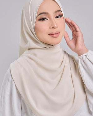 Baesic Premium Chiffon Shawl in Buttercream