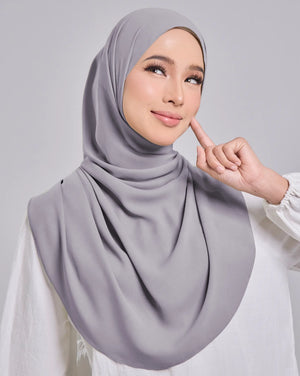 Baesic Premium Chiffon Shawl in Ice Purple