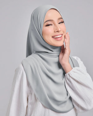 Baesic Premium Chiffon Shawl in Moon Grey