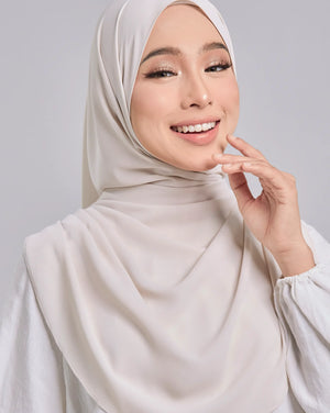 Baesic Premium Chiffon Shawl in Oyster