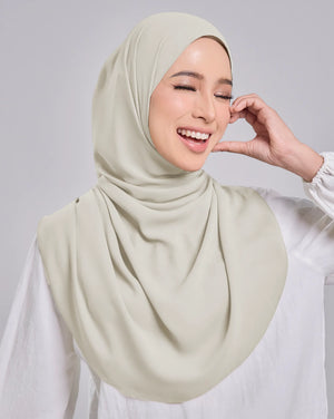 Baesic Premium Chiffon Shawl in Pale Moon