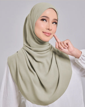Baesic Premium Chiffon Shawl in Pistachio