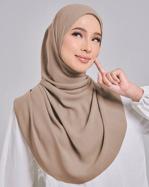 Baesic Premium Chiffon Shawl in Russet Brown