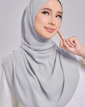 Baesic Premium Chiffon Shawl in Silver