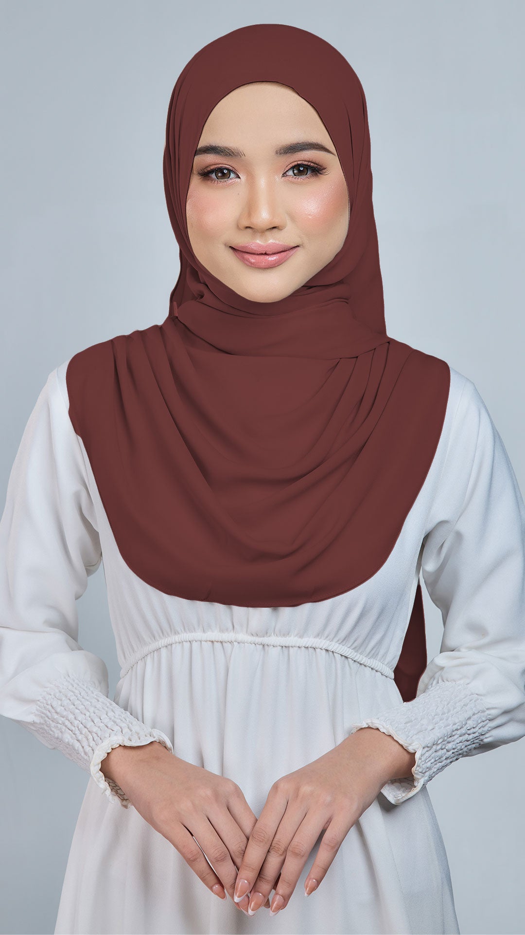 Baesic Premium Chiffon Shawl in Auburn