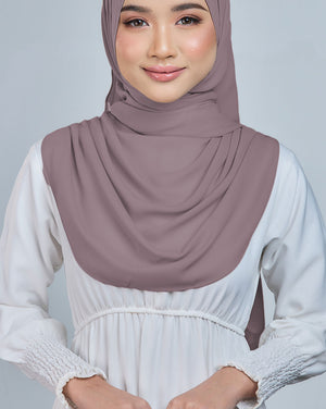 Baesic Premium Chiffon Shawl in Dusky Orchid