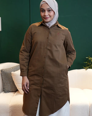 Vera Tunic Shirt in Brown