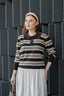 Avery Striped Sweatshirt in Brown Beige