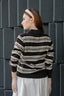 Avery Striped Sweatshirt in Brown Beige