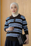Avery Striped Sweatshirt in Brown Blue