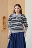 Avery Striped Sweatshirt in Grey