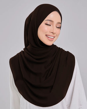 Baesic Premium Chiffon Shawl in Dark Brown