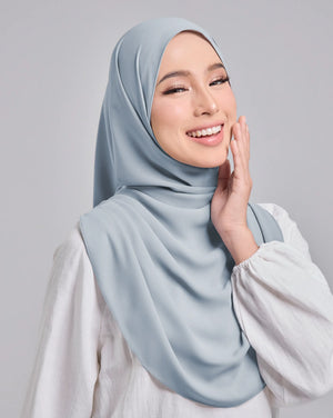 Baesic Premium Chiffon Shawl in Dusty Blue