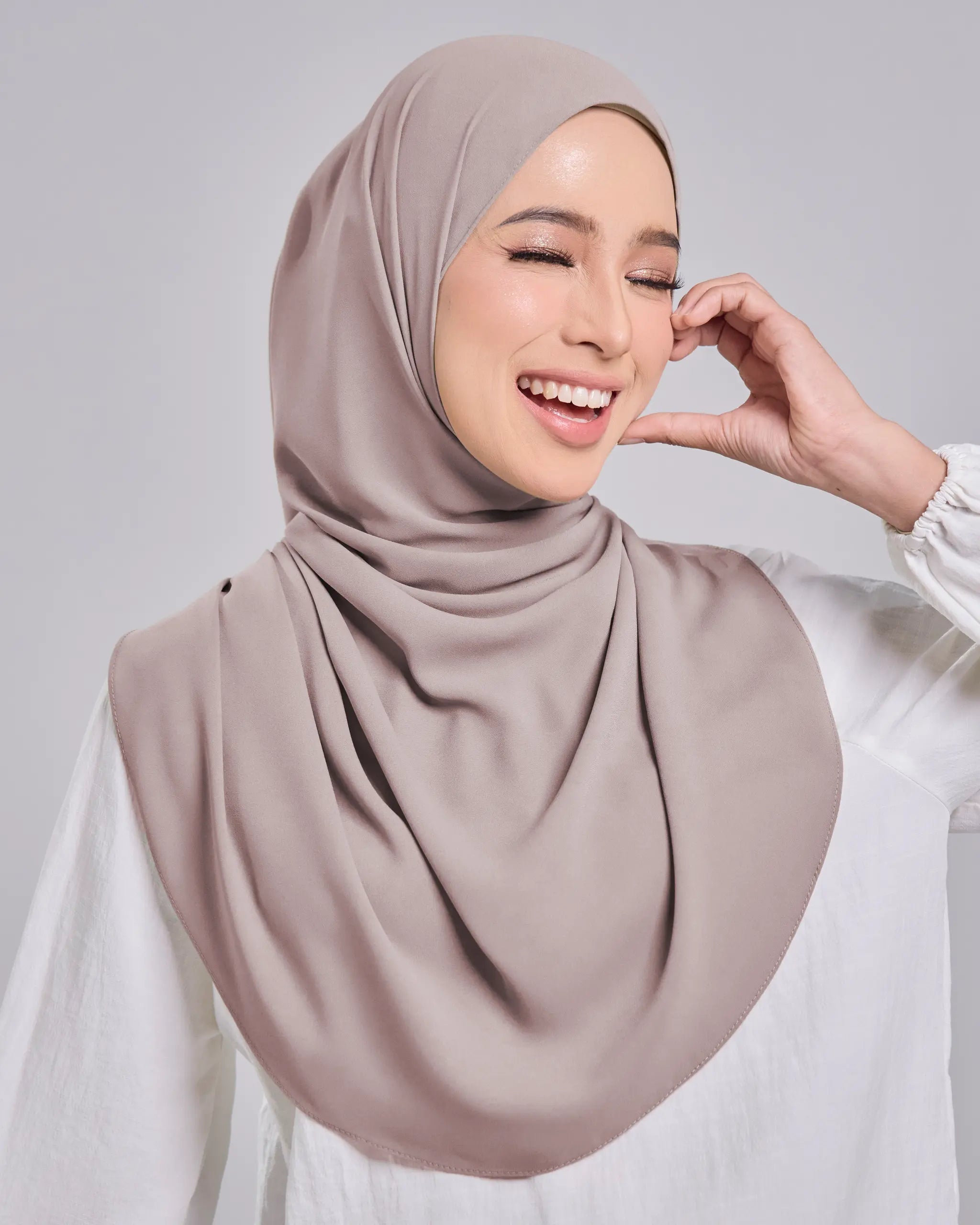 Baesic Premium Chiffon Shawl in Light Pink
