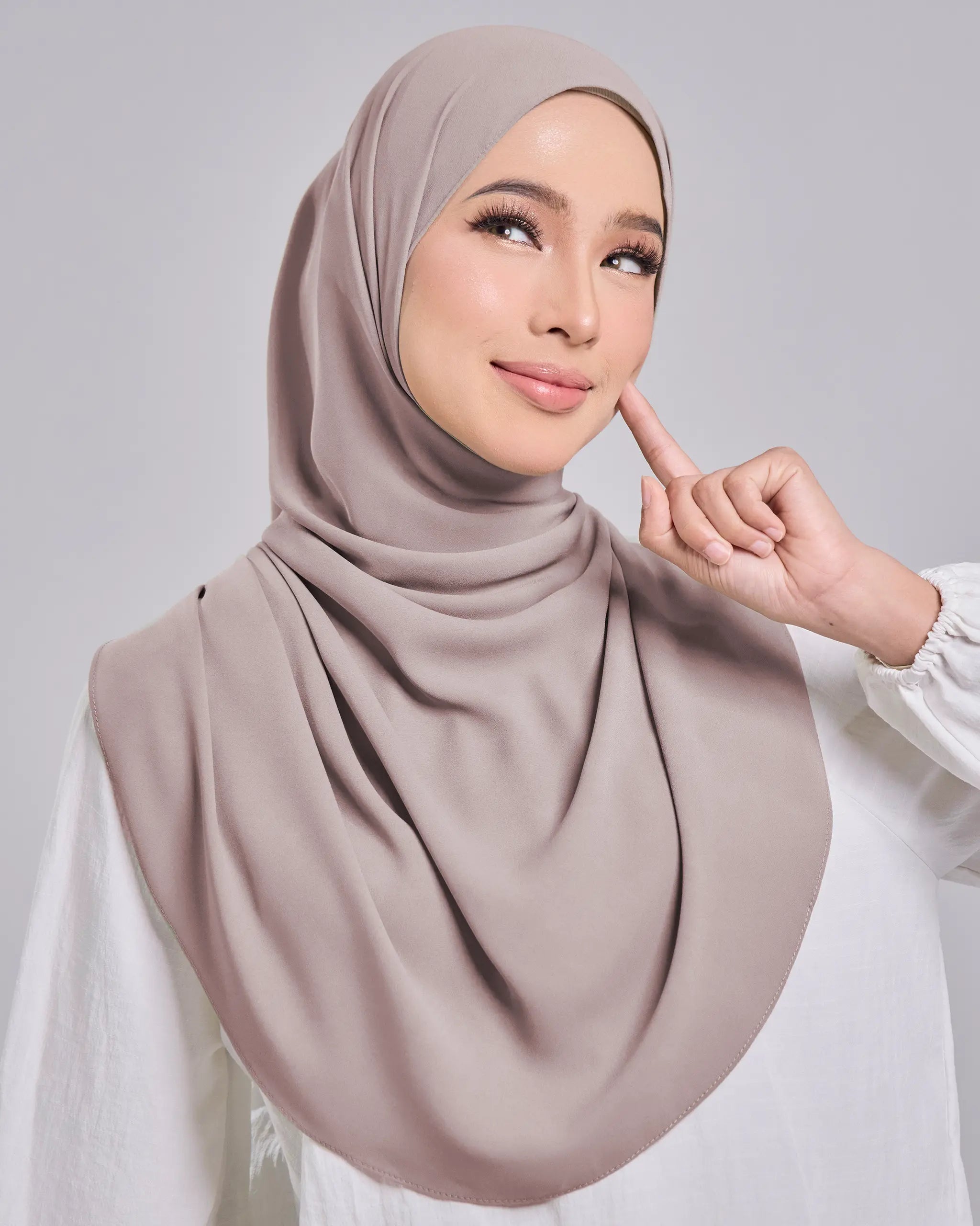 Baesic Premium Chiffon Shawl in Light Pink