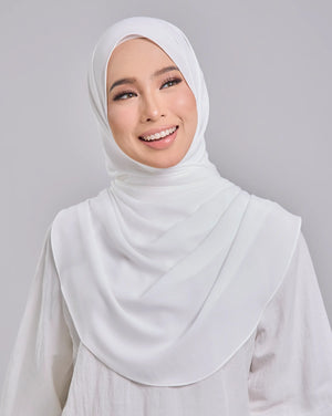 Baesic Premium Chiffon Shawl in Off White
