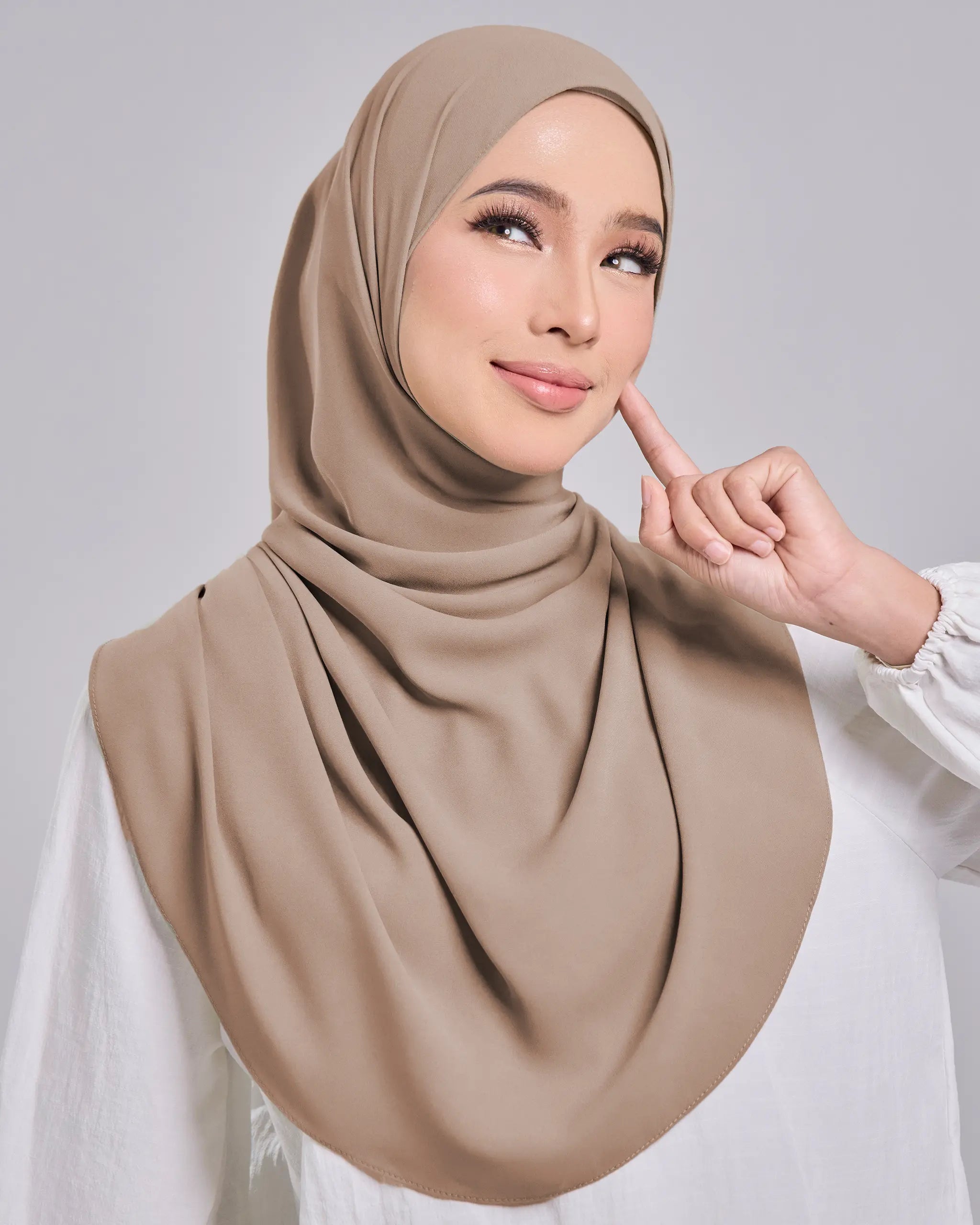Baesic Premium Chiffon Shawl in Russet Brown
