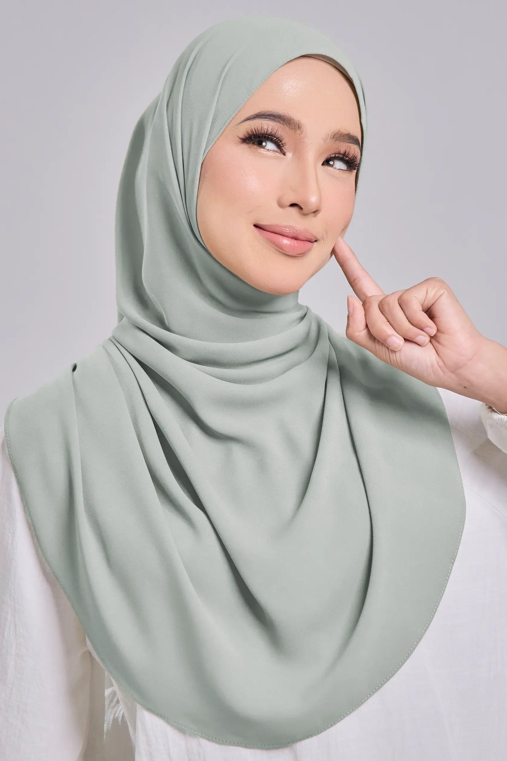 Baesic Premium Chiffon Shawl in Sorbet Mint