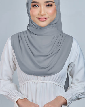 Baesic Premium Chiffon Shawl in Blue Mist