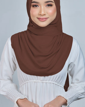 Baesic Premium Chiffon Shawl in Brown Sugar