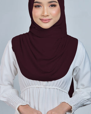 Baesic Premium Chiffon Shawl in Ruby