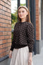 Cassie Polka Cardigan in Brown