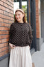 Cassie Polka Cardigan in Brown