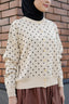Cassie Polka Cardigan in Cream