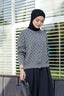 Cassie Polka Cardigan in Grey