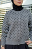 Cassie Polka Cardigan in Grey