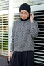 Cassie Polka Cardigan in Grey
