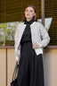Cassie Polka Cardigan in Off White