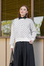 Cassie Polka Cardigan in Off White