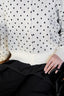 Cassie Polka Cardigan in Off White