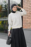 Cassie Polka Cardigan in White