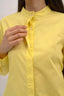 Signature Cotton Poplin Shirt with Mandarin Collar in Lemon
