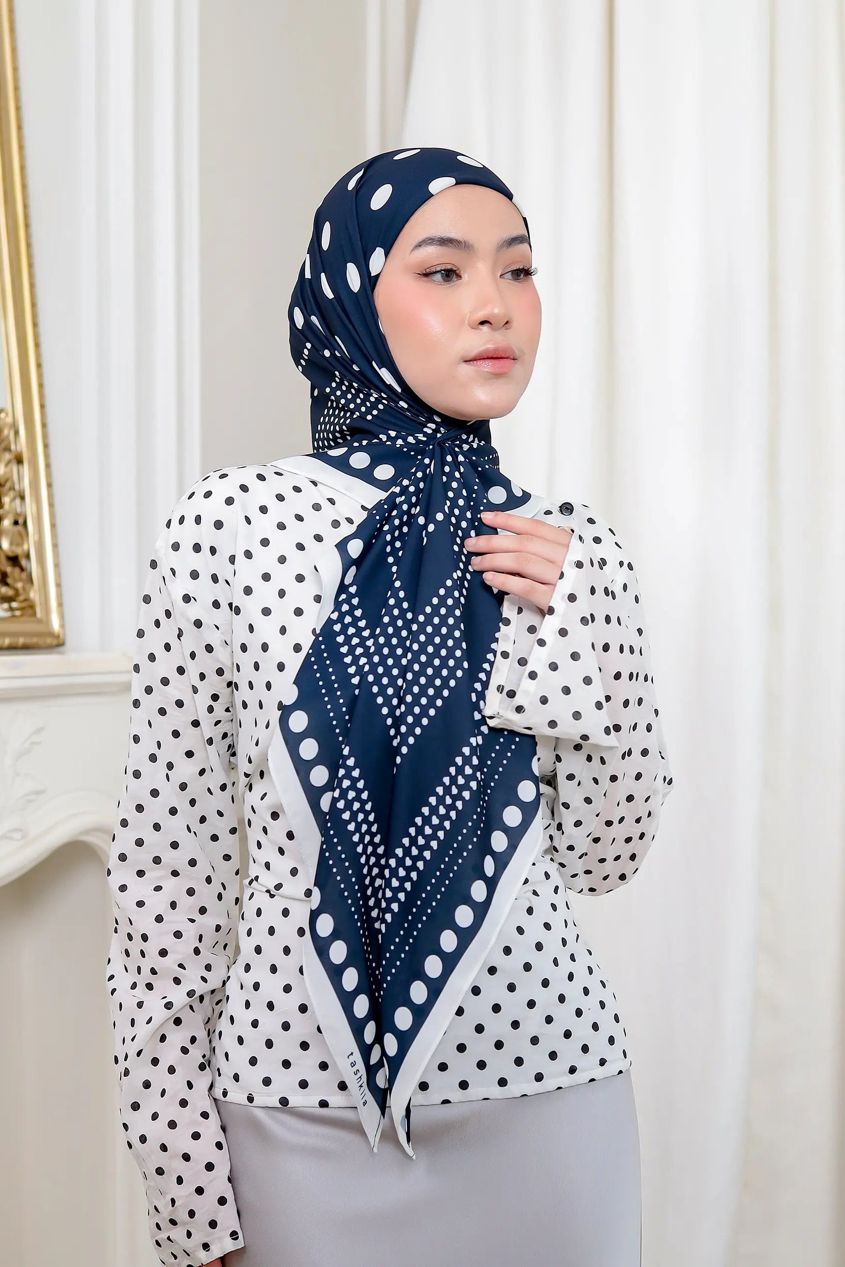 The Polka Code - Secret | Printed Chiffon Tri-Ezy