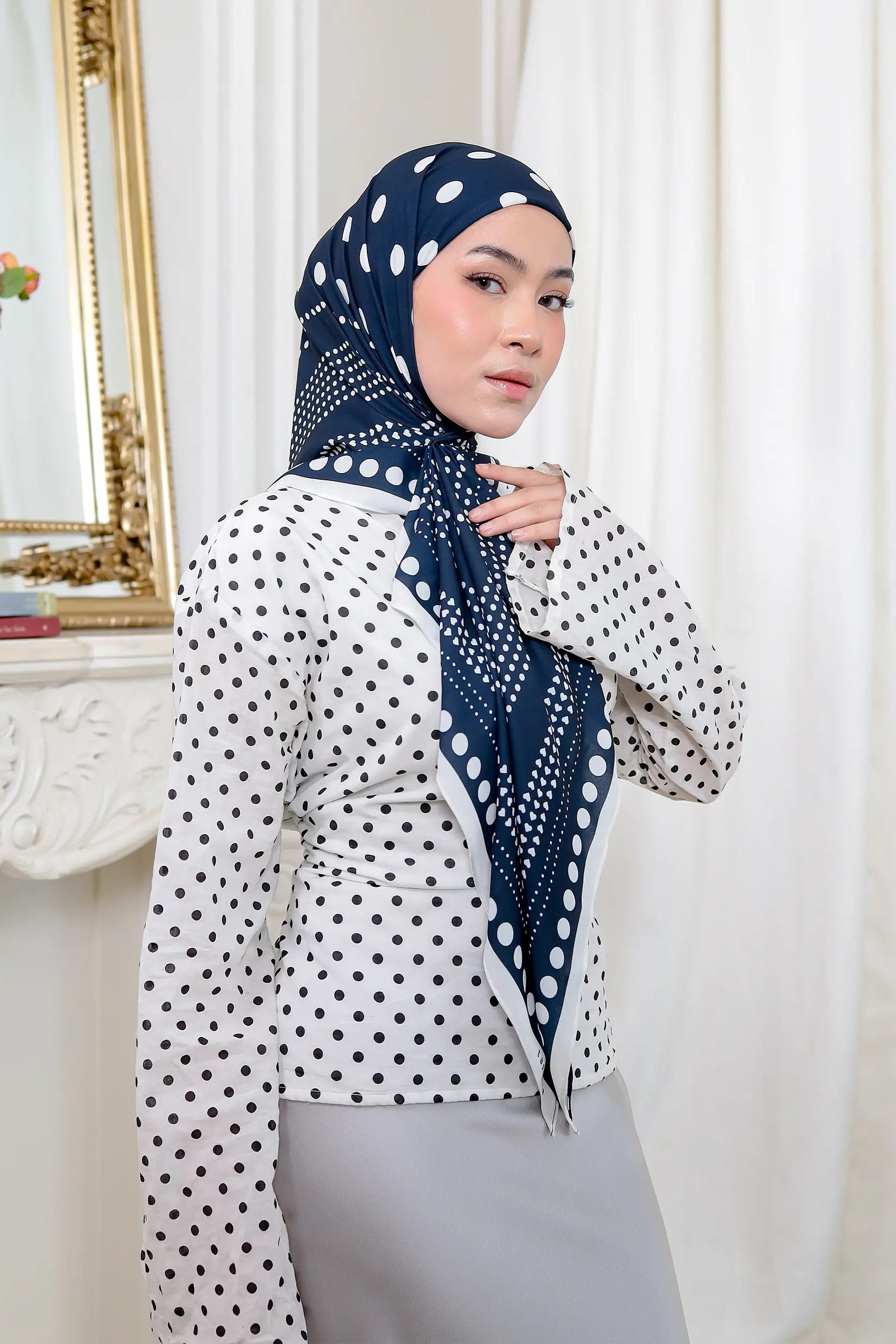 The Polka Code - Secret | Printed Chiffon Tri-Ezy