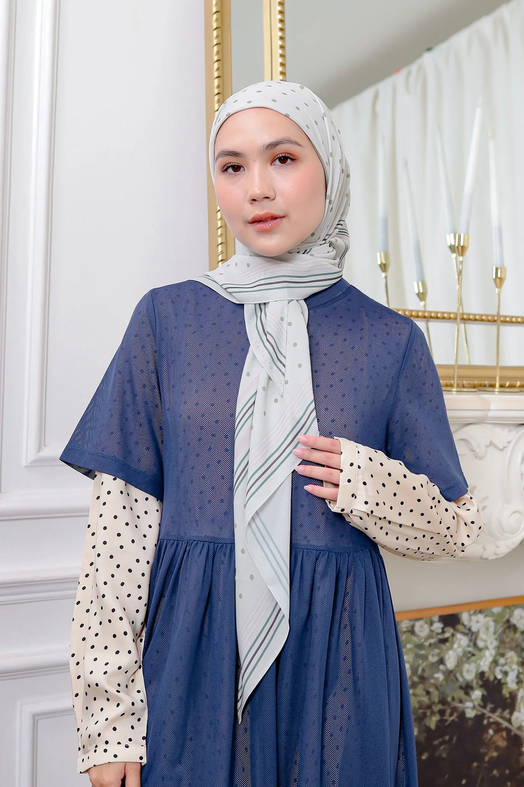 The Polka Code - Whisper | Printed Chiffon Tri-Ezy