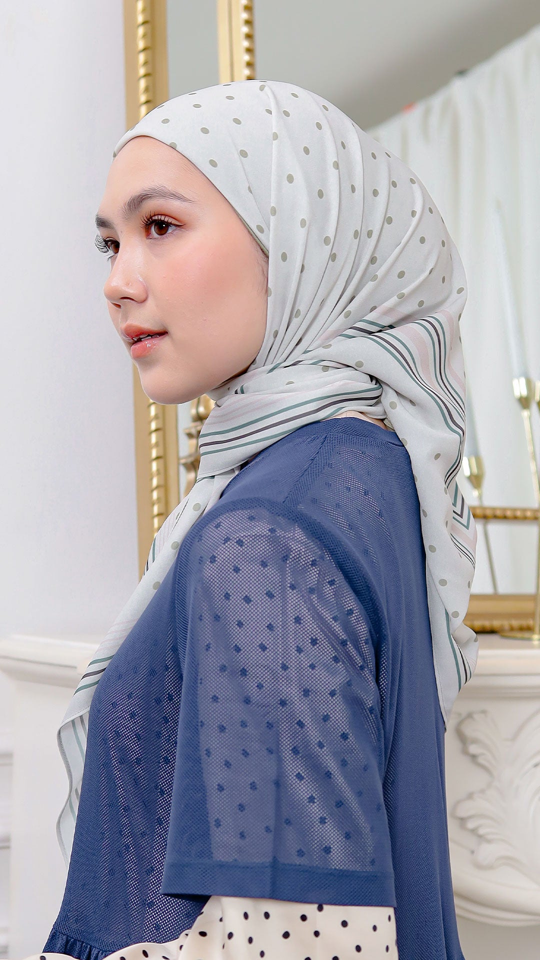 The Polka Code - Whisper | Printed Chiffon Tri-Ezy
